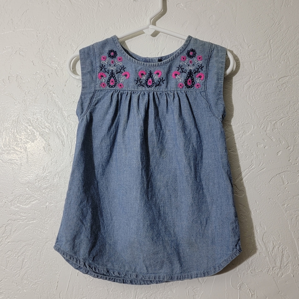 Carter's sleeveless denim blouse, size 3T